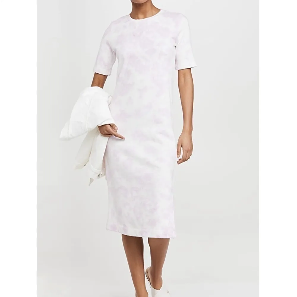 525 Tie Dye Short‎ Sleeve Sweatshirt Dress in Electric Lilac Size Extra Small - Image 2