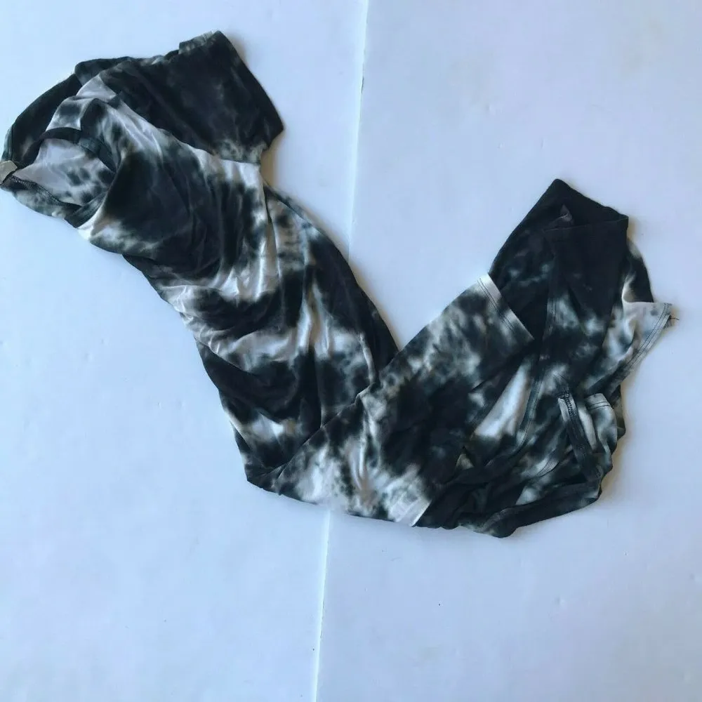 Caution to the Wind Dress Small Black White Tie Dye Hi Low Hemline Boho … - Image 10