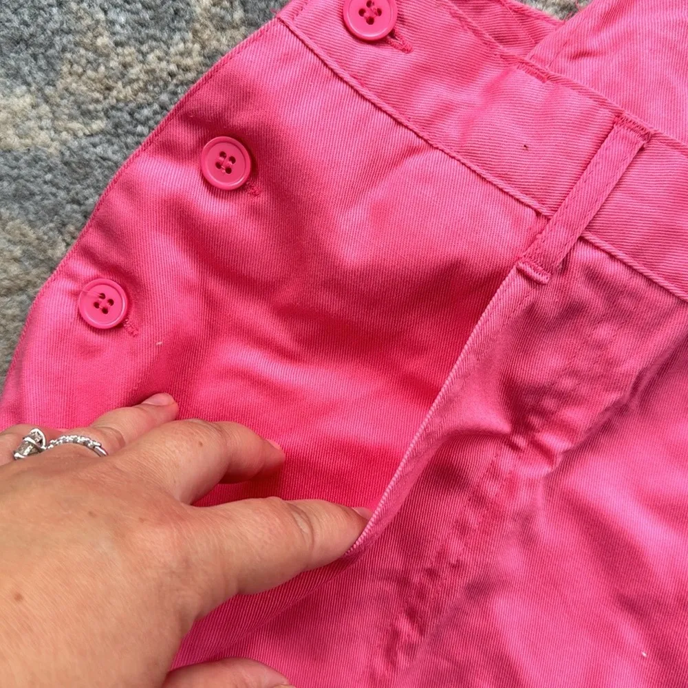 Vintage 10 Browning St Overall Shorts Pink 15/16 - Image 2
