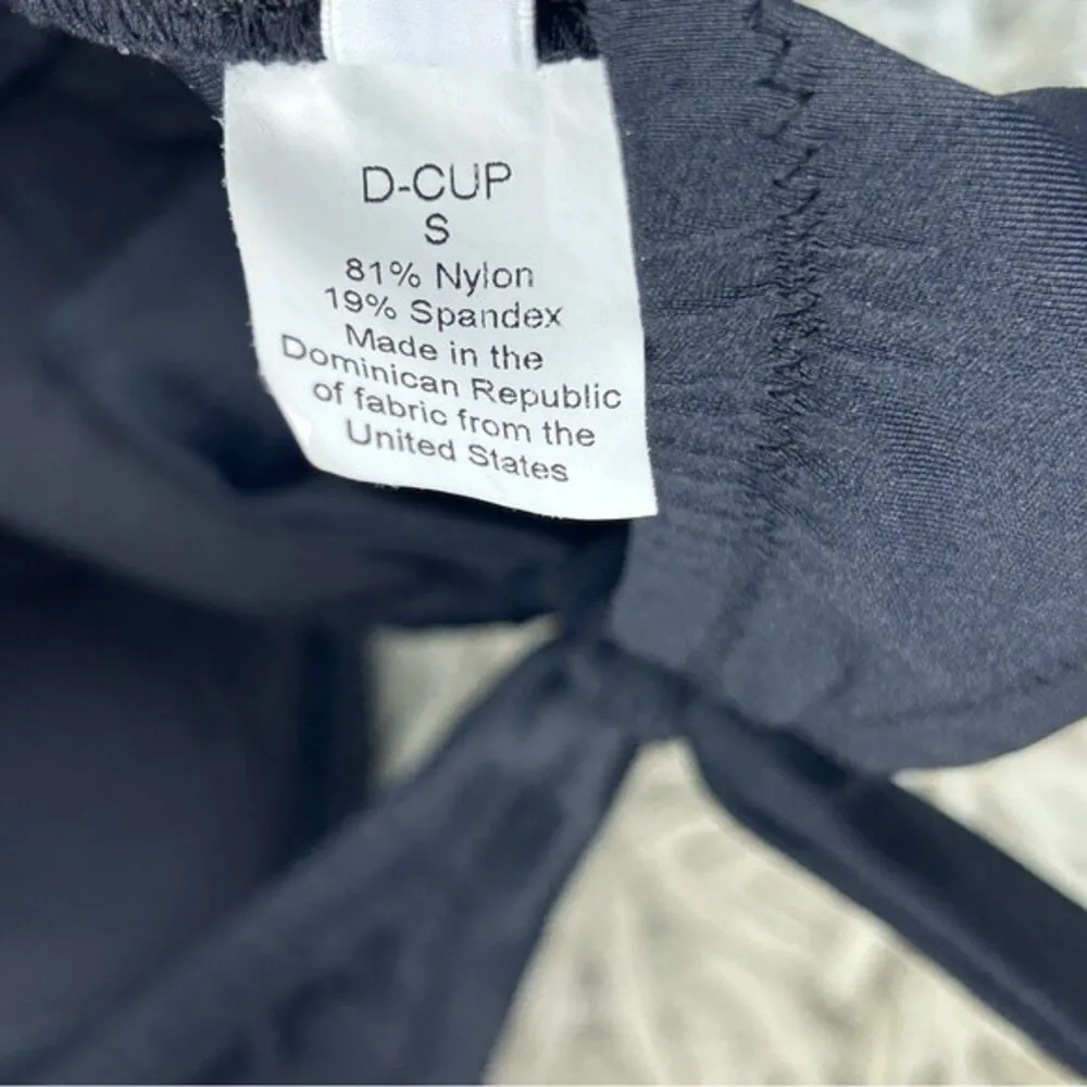 J. Crew Black Twist Bandeau Bikini Swim Top women’s size Small D Cup - Image 5