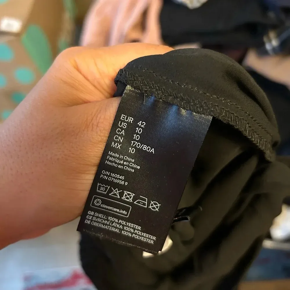 Nwt H&M Black Slit Leg Pants - Image 3