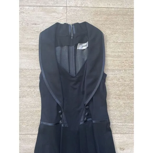 Tadashi Maxi Sleeveless Tux Dress Womens Black Formal Bodycon Front Slit‎ - Image 2