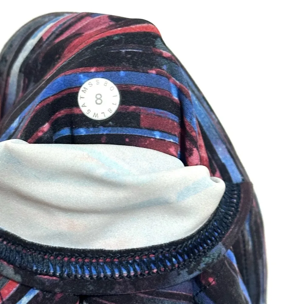 Lululemon Fast & Free 7/8 Tight II *Nulux 25" Hinshu Alpine White Multi 8 - Image 9