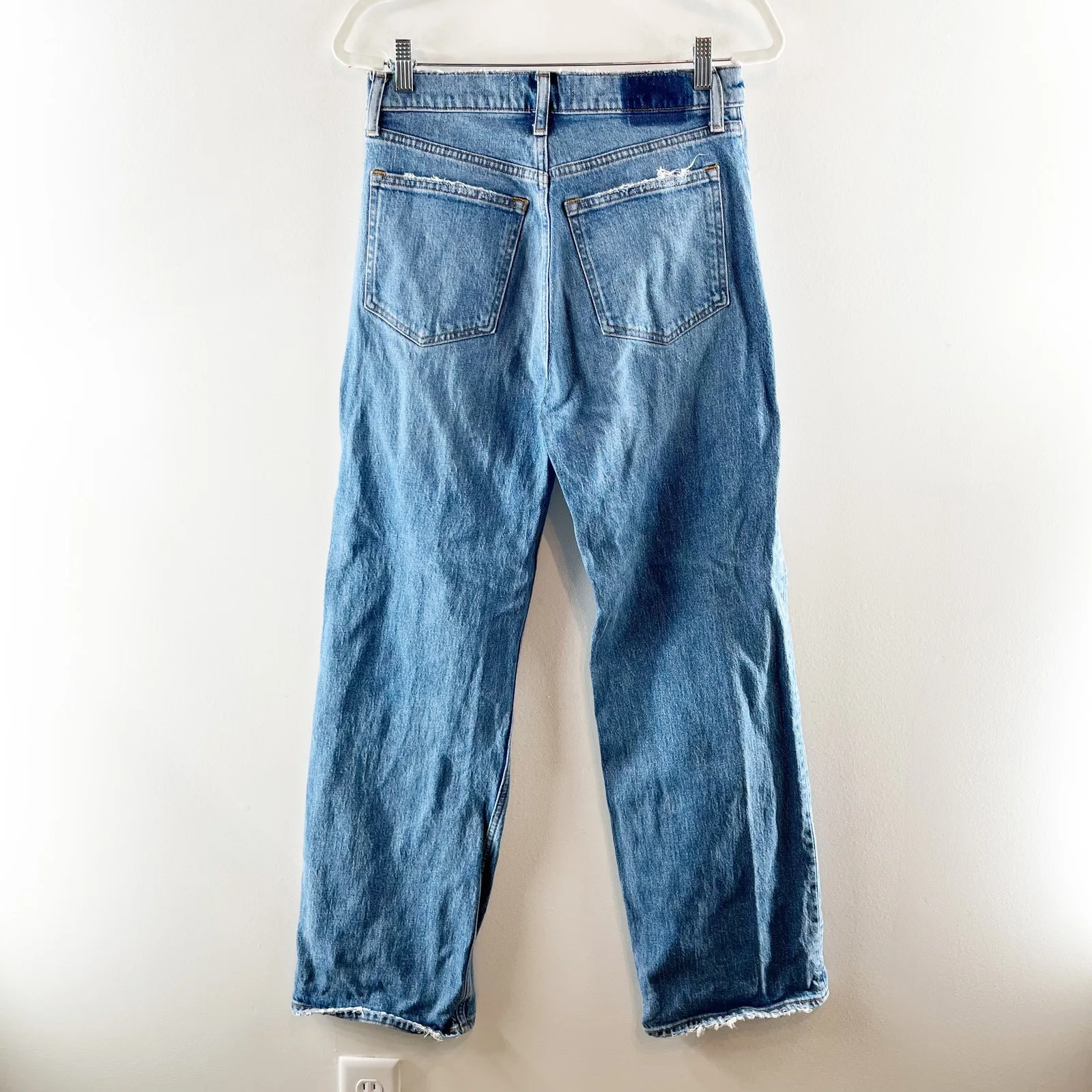 Abercrombie The 90's Relaxed Straight Leg Jeans High Rise Blue 6 / 28 - Image 5