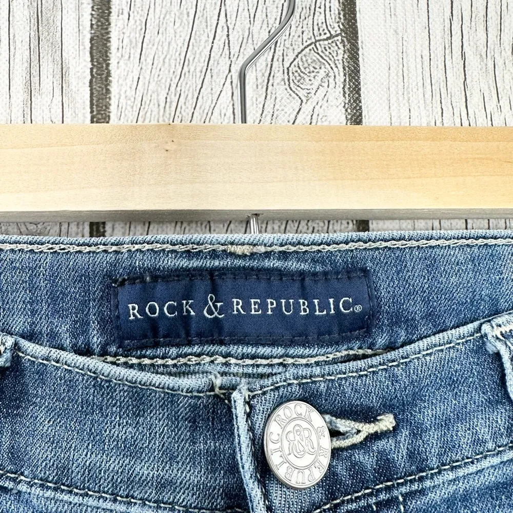 Rock & Republic Jeans Women’s Size 10 Blue Kendall Capri Cropped - Image 3