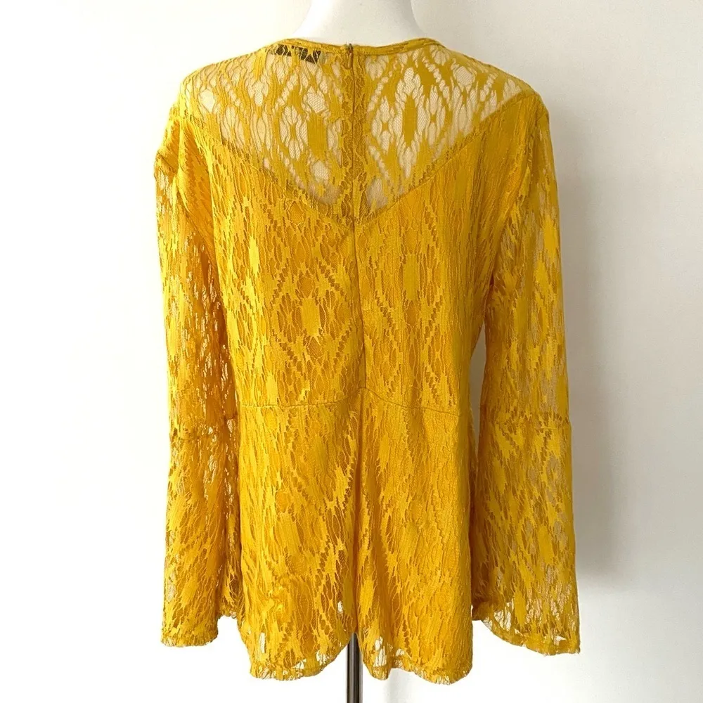 Crazy Train  Yellow Lace Top - Image 2