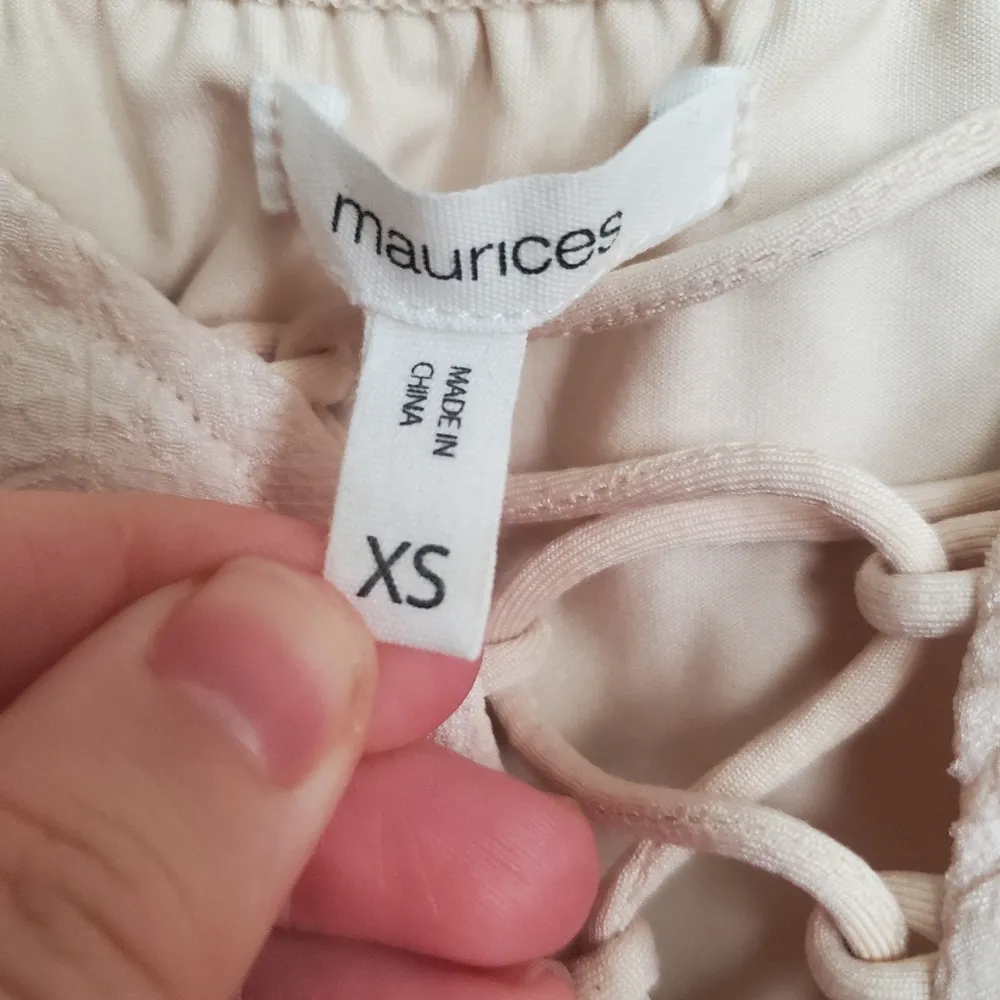 Maurices textured lace up tank top - Image 9