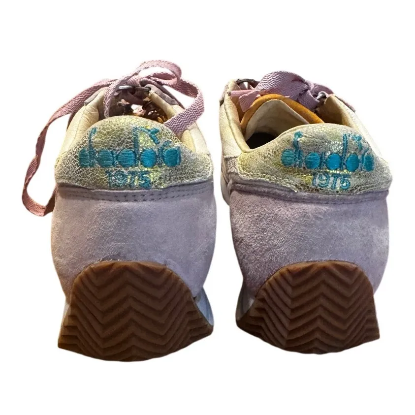 DIADORA Heritage Retro Runner Sneakers in Women’s 8.5 Donna Pink/Orange (F9614) - Image 4