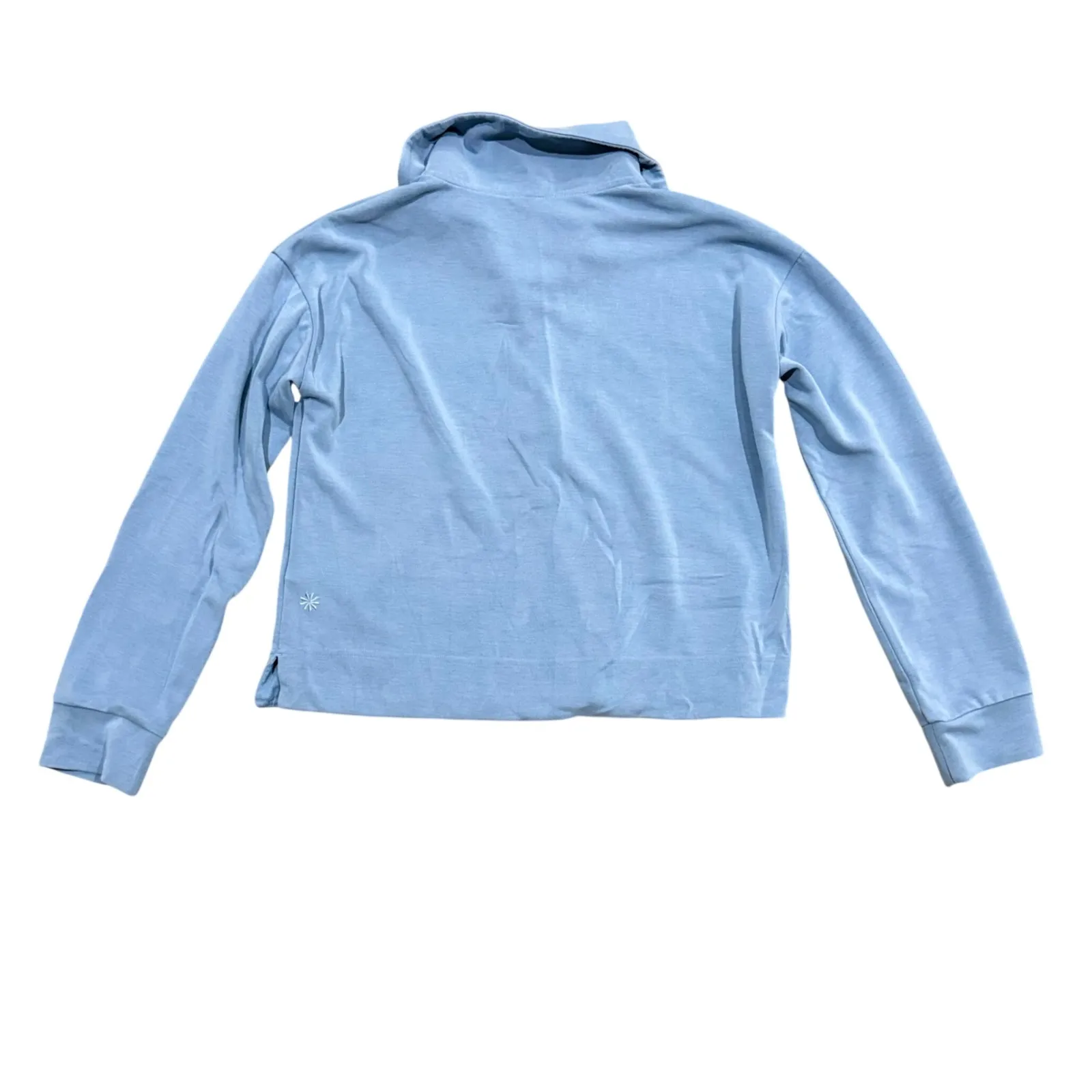Athleta SeaSoft Light Blue Quarter Zip Pullover Sweatshirt Size S Long Sleeve - Image 2
