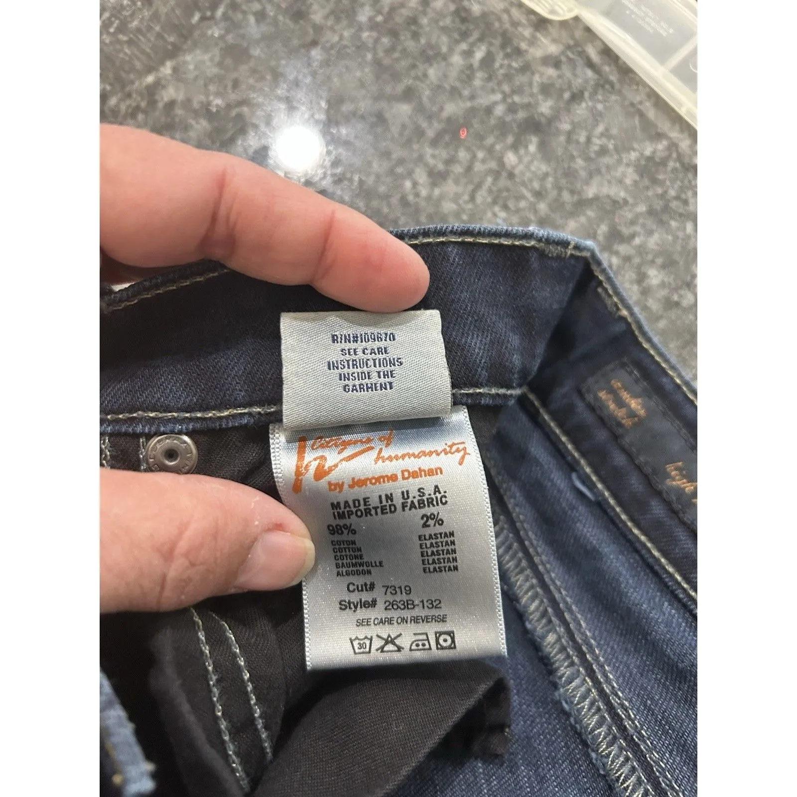 Citizens of Humanity Amber Stretch High Rise Bootcut Blue Denim Jeans Size 26 - Image 8