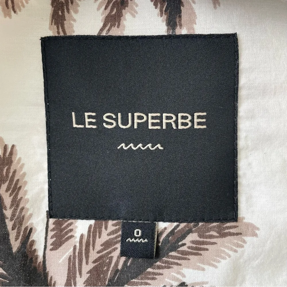 Le Superbe Palm Tree Button Down Long Sleeve Top Size 0 - Image 8