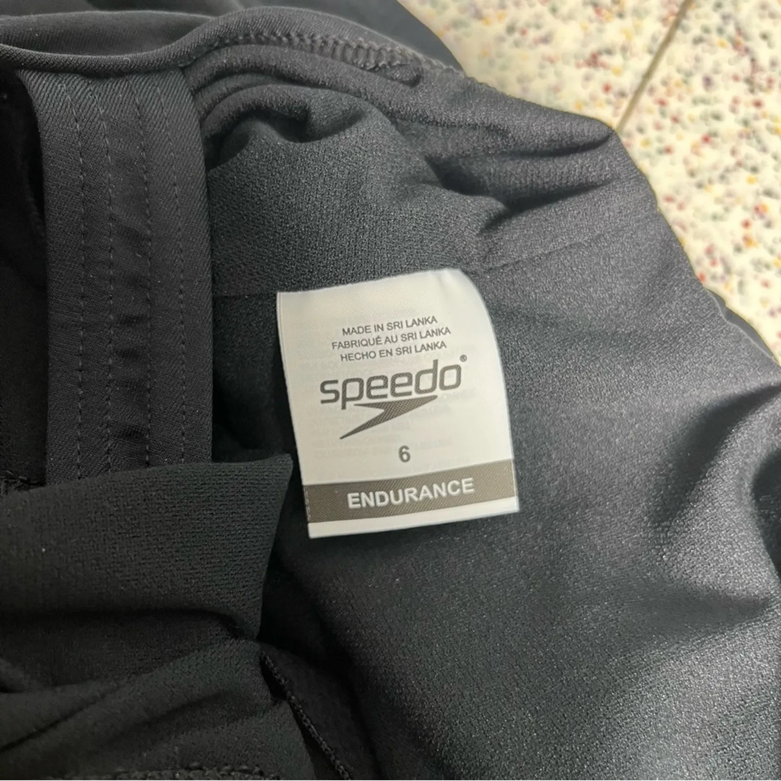 NWT Speedo Women’s Endurance One Piece Sport Swimsuit Black Moderate Cut Size 6 - Image 7