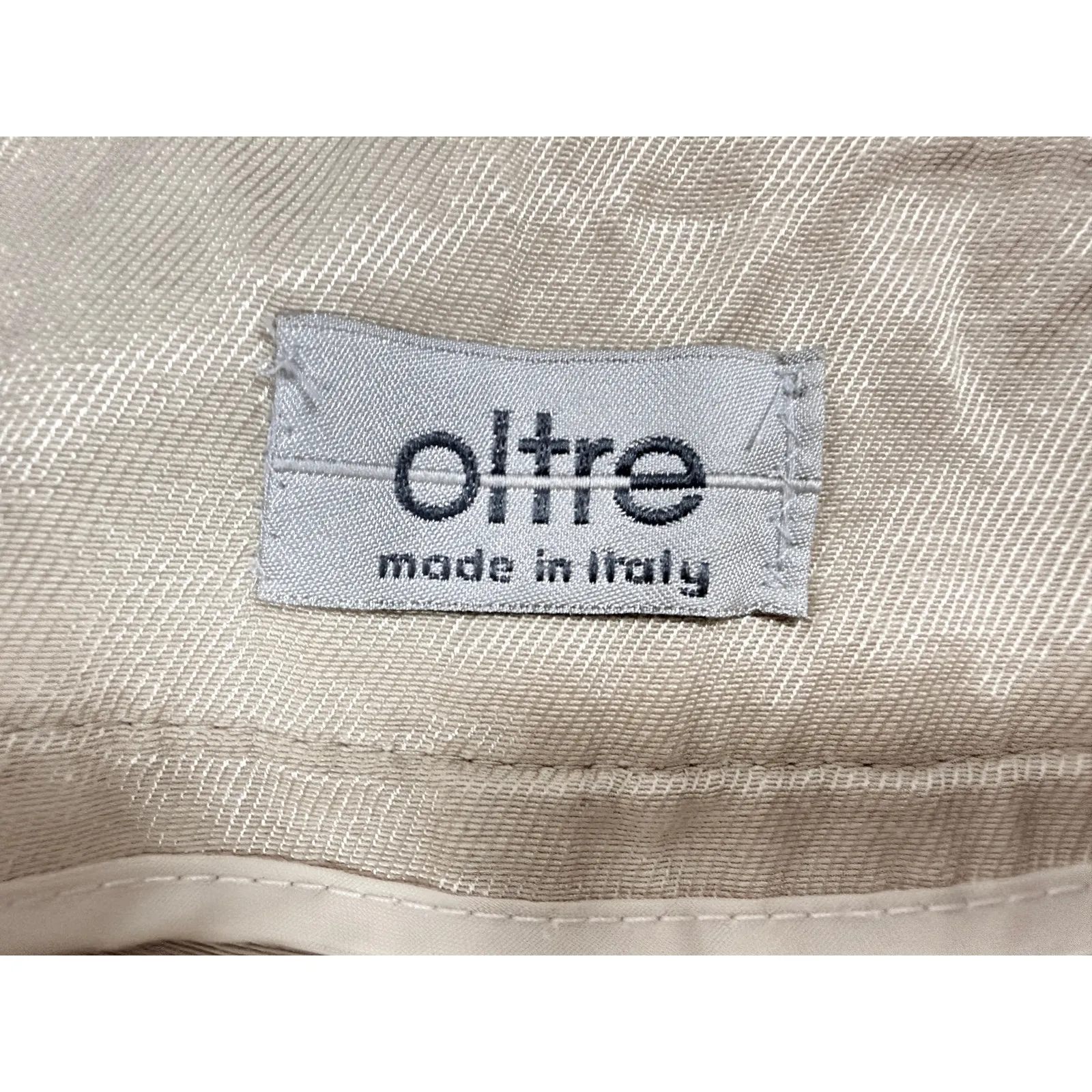 VTG Oltre Italy Champagne Satin Wide Leg Trousers Quiet Luxury Y2K 10 - Image 3