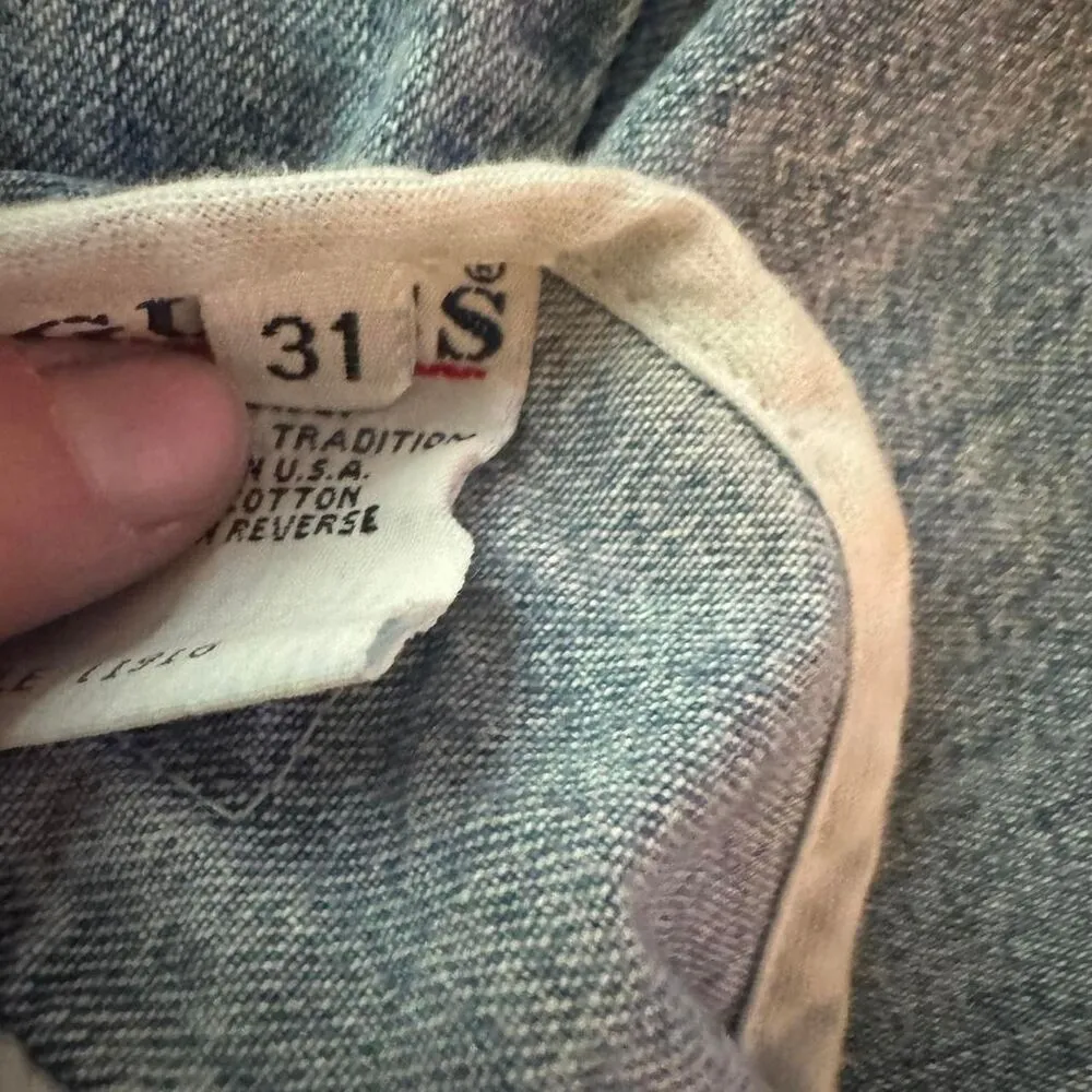 Vintage Guess Women's Blue Made in USA Jean Shorts Size 31 - Image 5