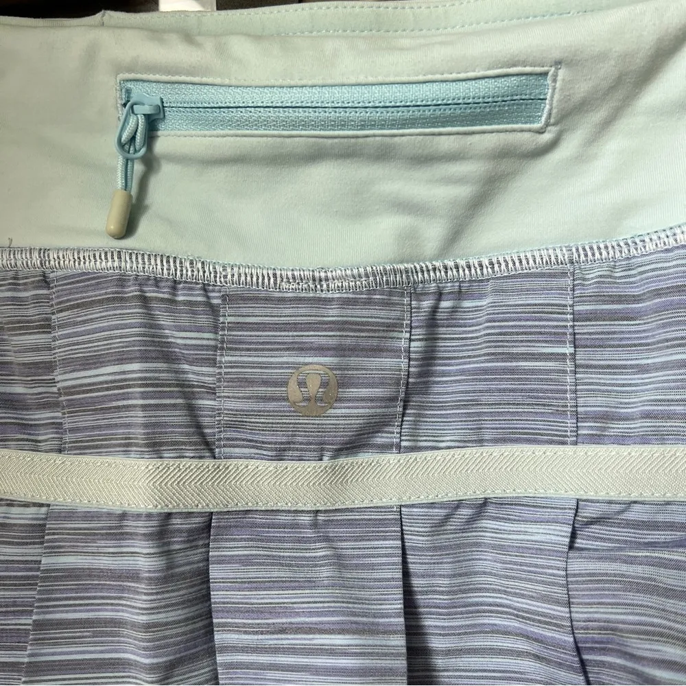Lululemon Pace Setter skirt pleated skort shorts periwinkle pockets tennis - Image 6