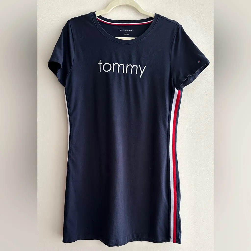 Tommy Hilfiger Women’s Cotton T-Shirt Dress, Navy, Size Medium - Image 5