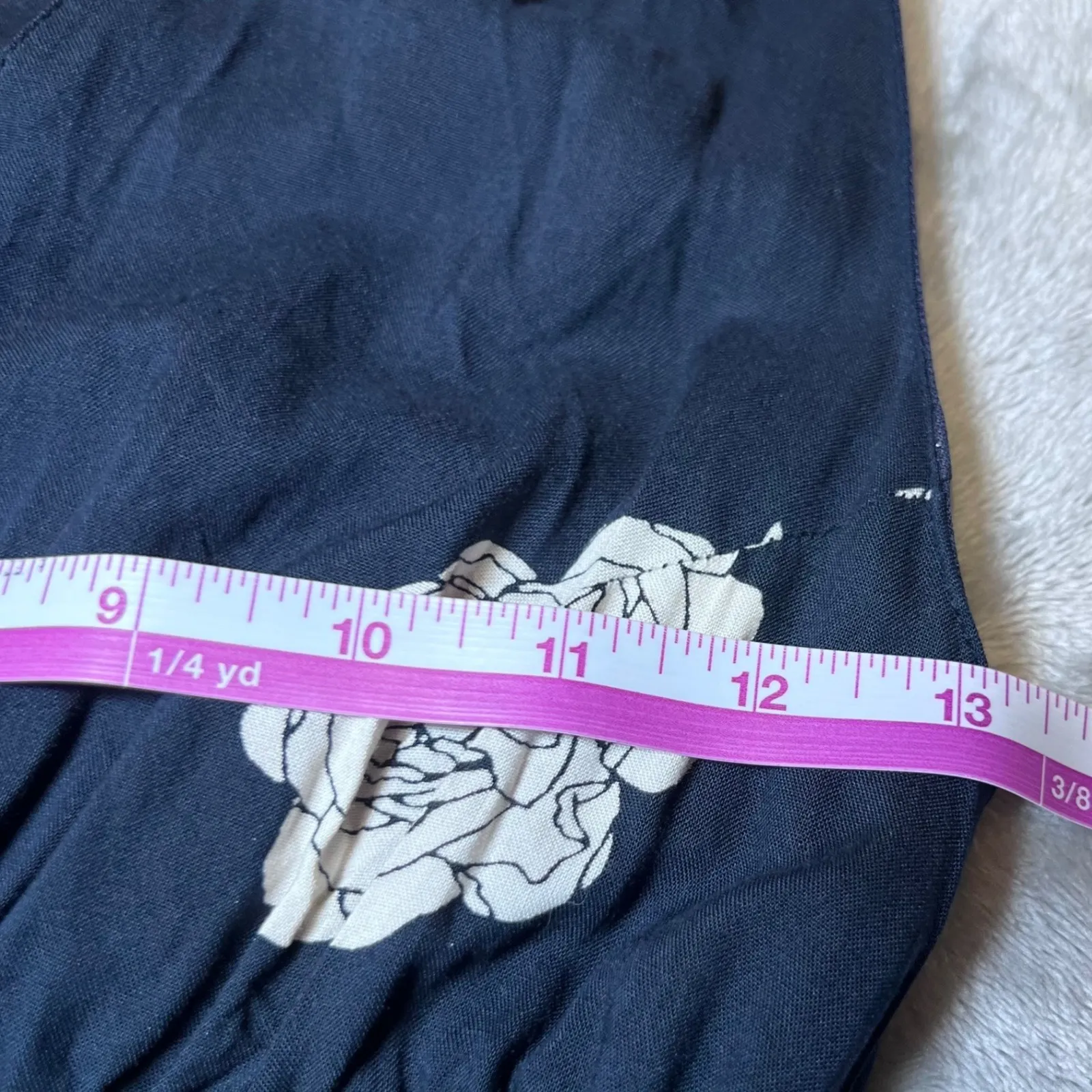 Japna Maxi Dress Womens Small Navy Blue Floral Maxi Sleeveless Casual Vacation - Image 13