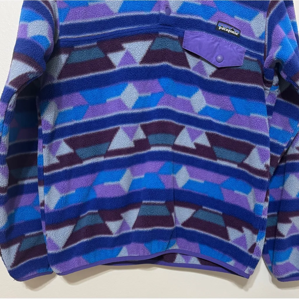 Patagonia Aztec Synchilla T-Snap Fleece Pullover Size Small Women’s Jacket Rare - Image 5