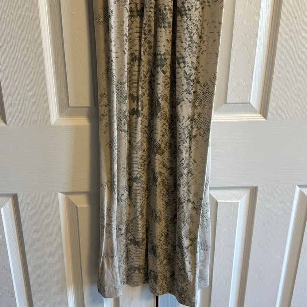REBECCA TAYLOR Animal Print Short Sleeve T-Shirt Material Maxi Dress Size XS - Image 7