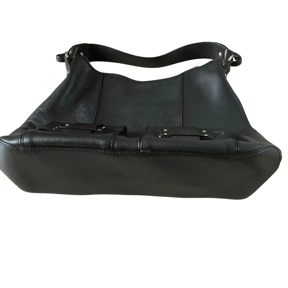 Kate spade black pebbled leather tronar pockets boho shoulder tote handbag - Image 3