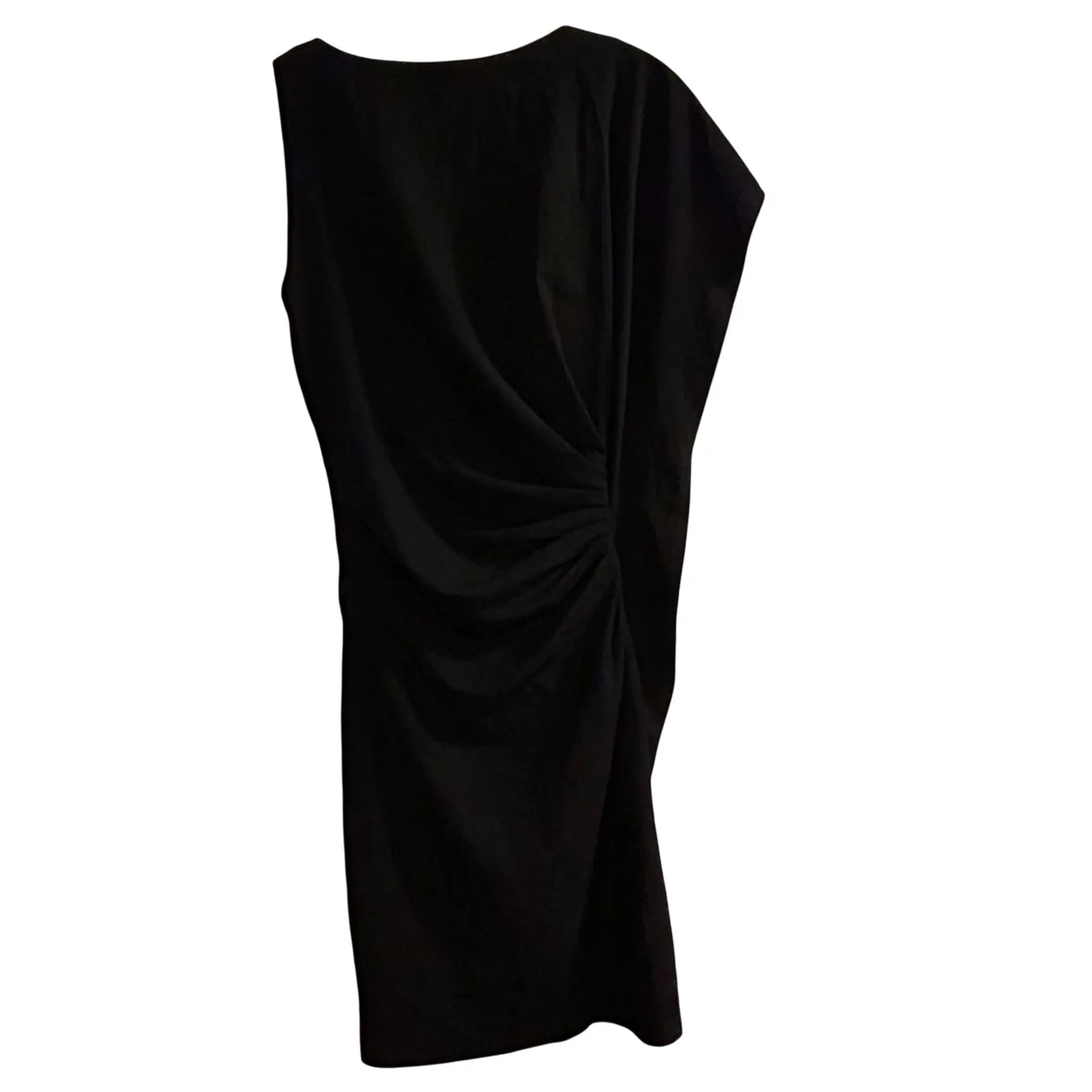 Forever 21 Black One Shoulder Ruched Sheath Dress Women's Size S P - Image 4