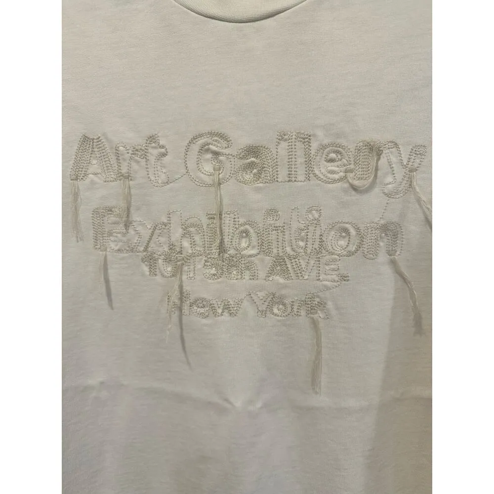 Zara Art Gallery Exhibition Tee 100% cotton large pre-owned casual - Image 4