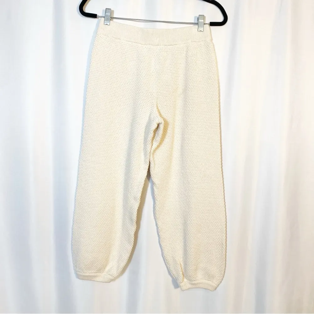 Free People Beach Hailee Sweater Knit High Rise Jogger Lounge Pants: Powder Sand - Image 4