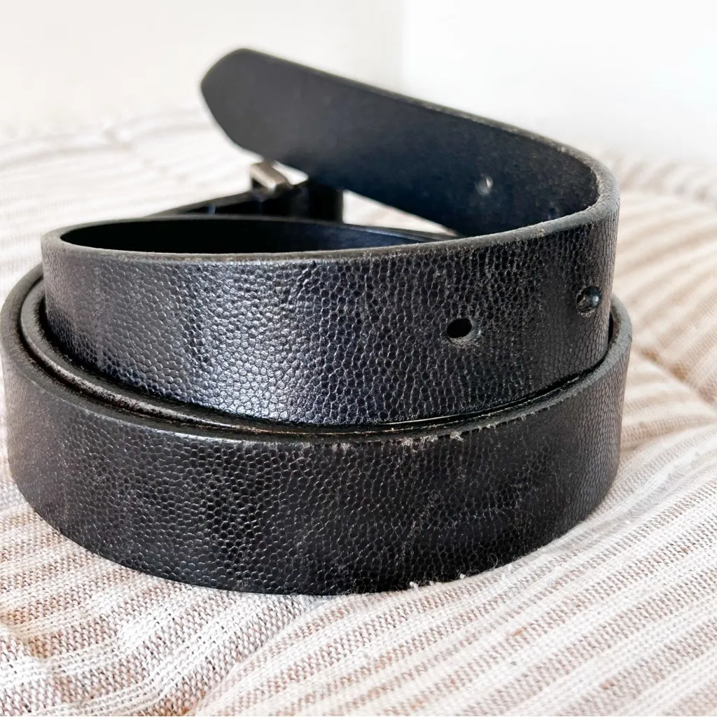 Coach Dress Belt Womens Size 38 Black Vegetable Tanned Cowhide Made USA Vintage - Image 6