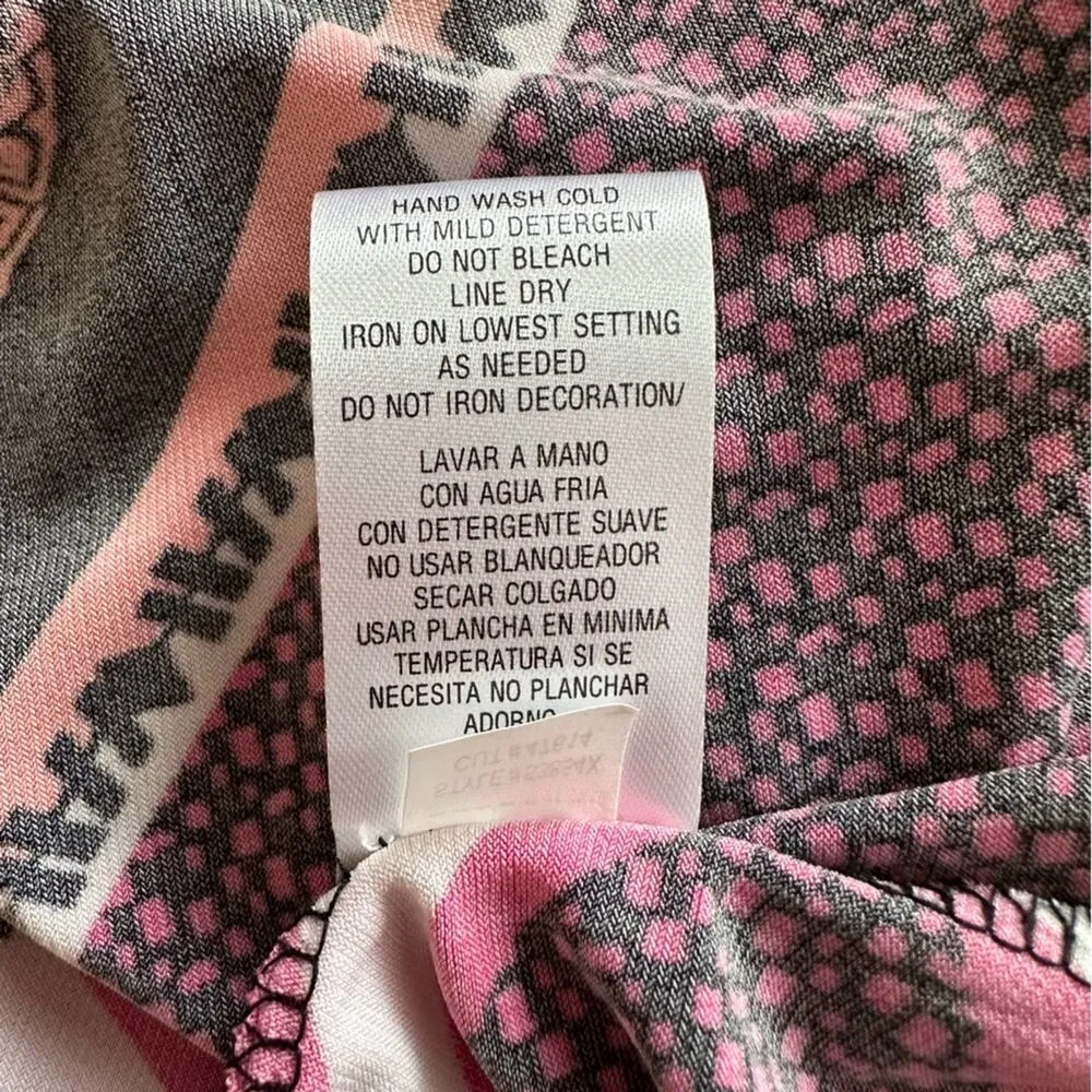 Studio One Maxi Dress Geometric Silver Embellished Neck Sleeveless Small - Image 11