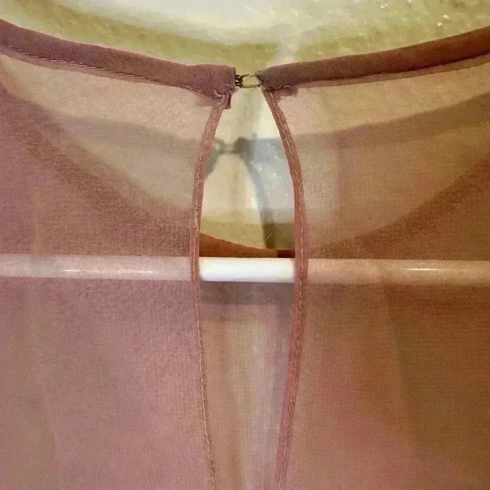 Vintage Jack‎ Bryan Pink Sheer Beaded Top Size M Size M - Image 9