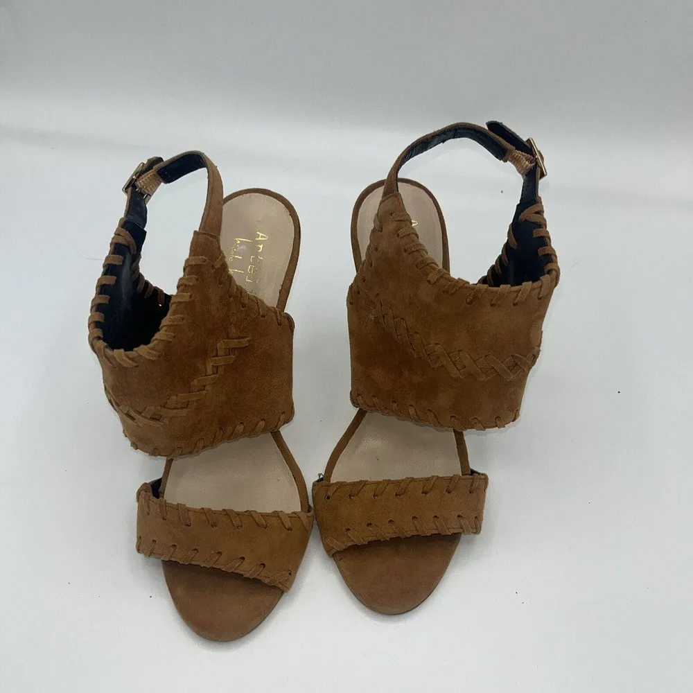 Nicole Miller Artelier 5.5 High Heel With Brown Suede Laced Accents - Image 5