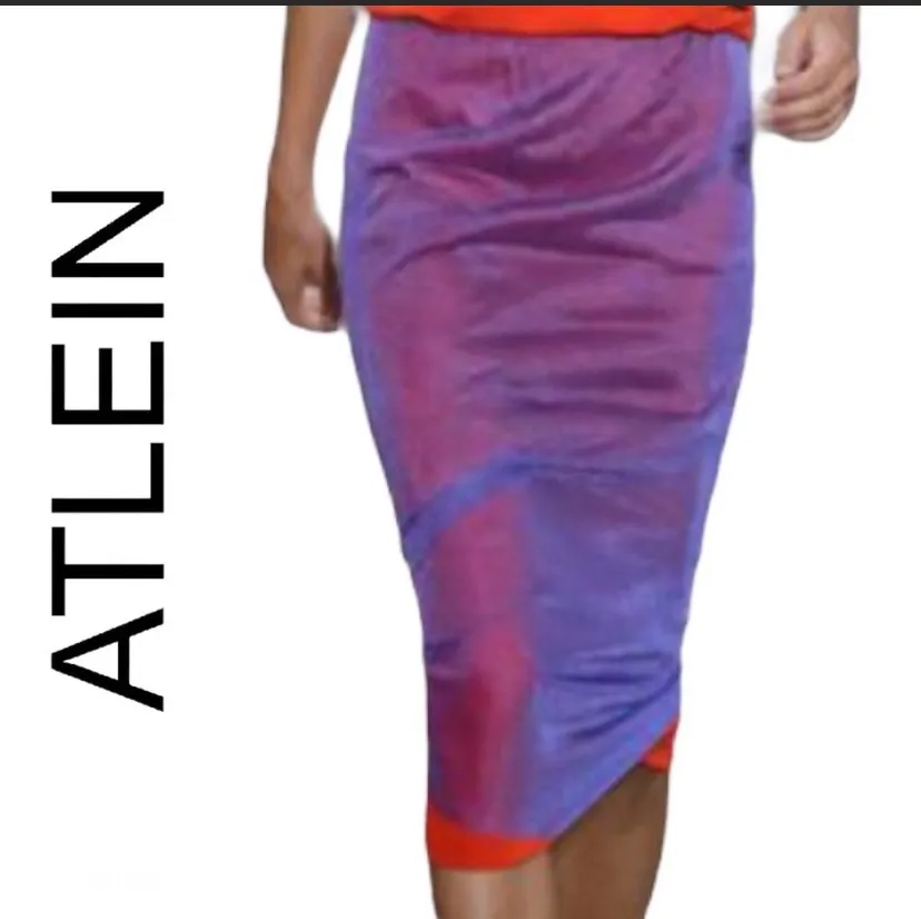 ATLEIN Runway Purple & Red Shimmer Shiny Twist Skirt 10 Multiple - Image 3