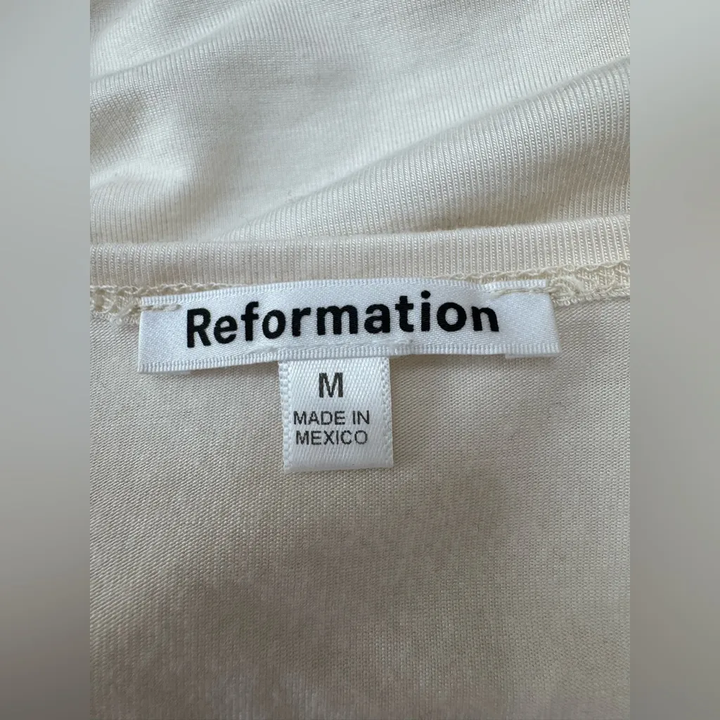 Reformation Greyson Knit Sleeveless Top in Cream size Medium $68 - Image 10