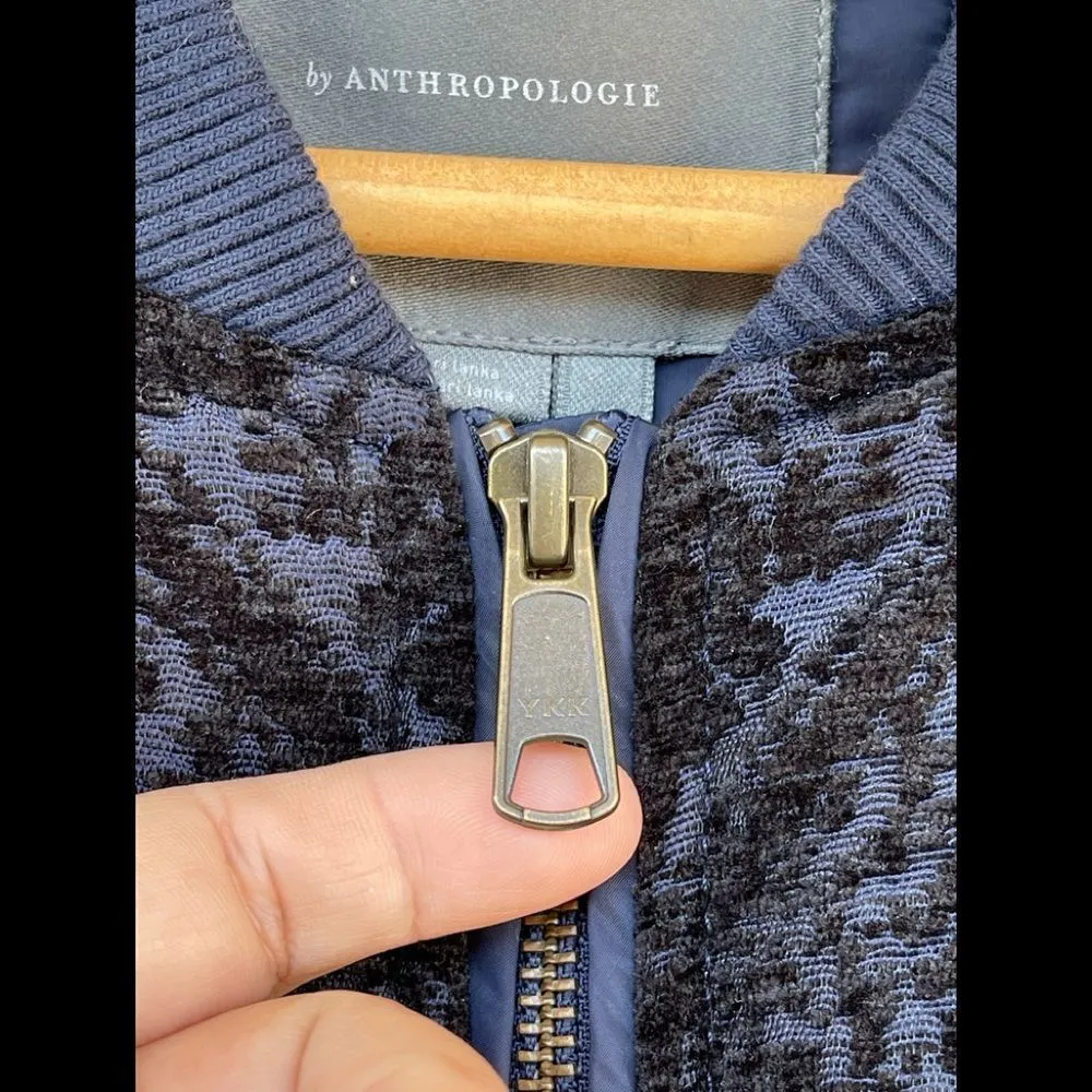 By Anthropologie Clemence Quilted Bomber Jacket medium - Image 3