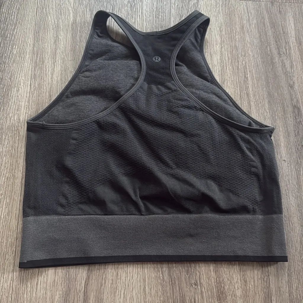 lululemon athletica Black High-Neck Seamless Mesh Supportive Training Tank Top - Image 4