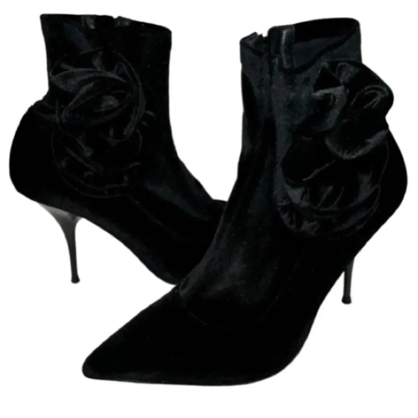 JEFFREY CAMPBELL Florette Velvet Stiletto Bootie Size 5.5 New w/ Tag MSRP $165 - Image 4