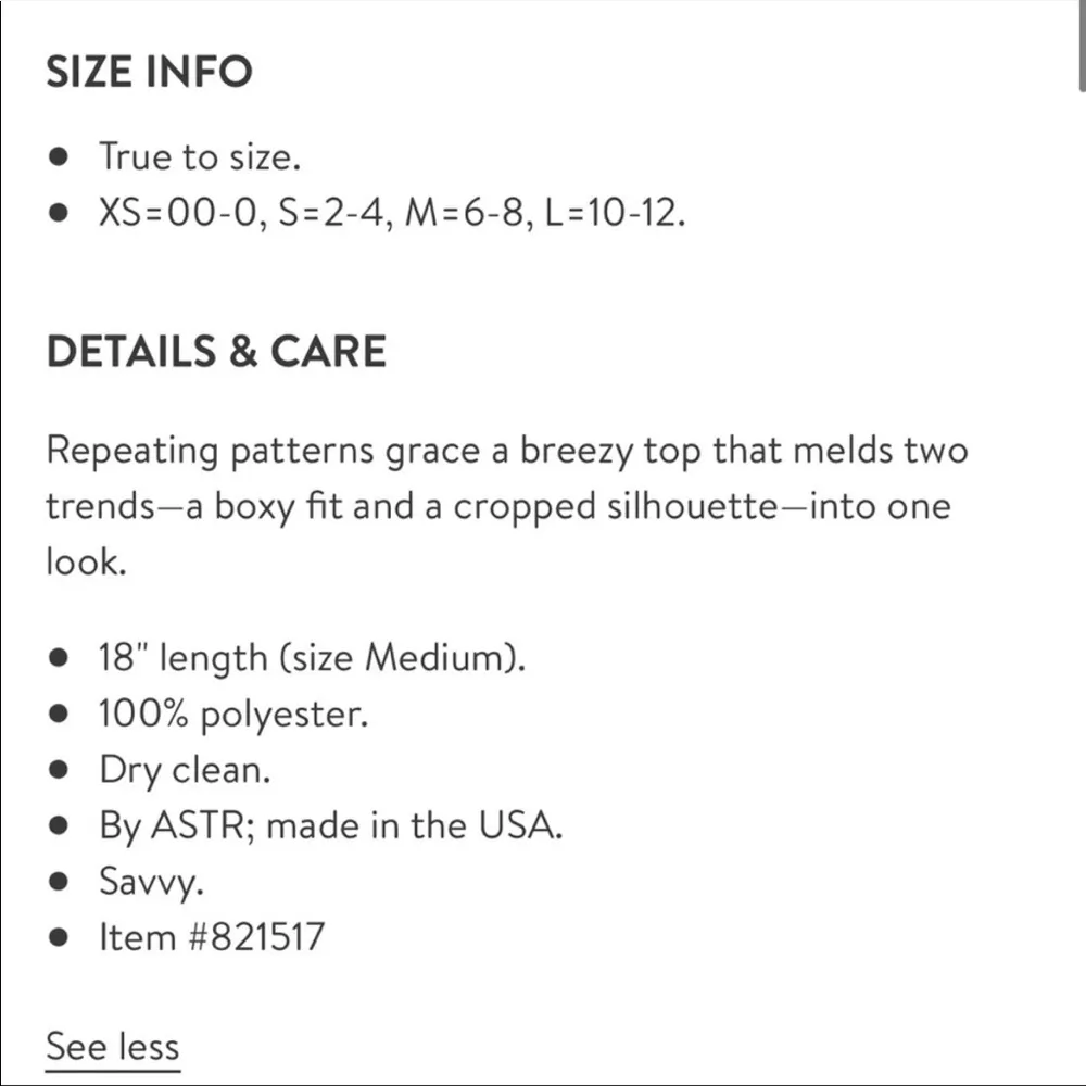 Revolve ASTR Boxy Crop Top XS - Image 5