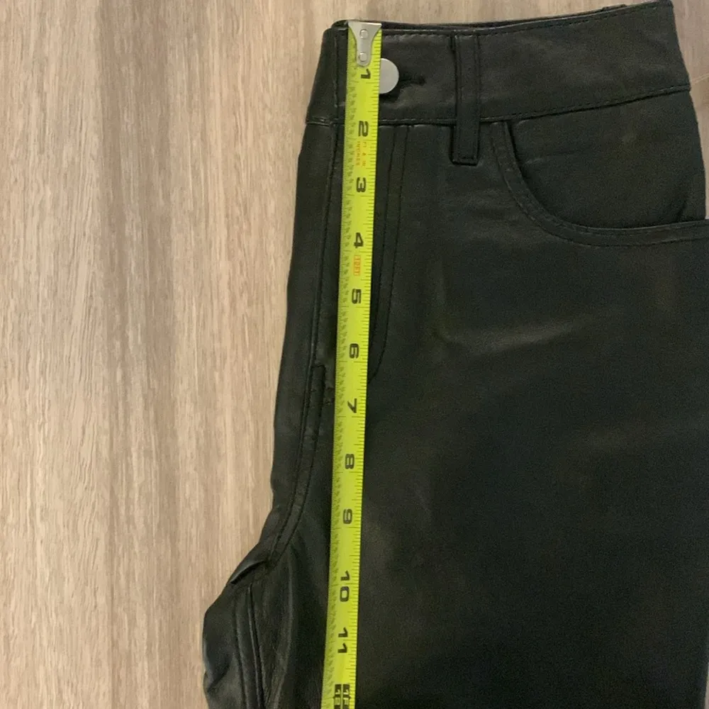 Maje Womens Perry Leather Straight Leg Flared Crop Pants US 0 Black FR 34 -Flaw- - Image 10