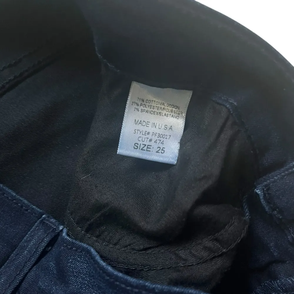 02 Denim All American Vintage Faded Denim Flare Jeans, Sz 25 Blue - Image 16