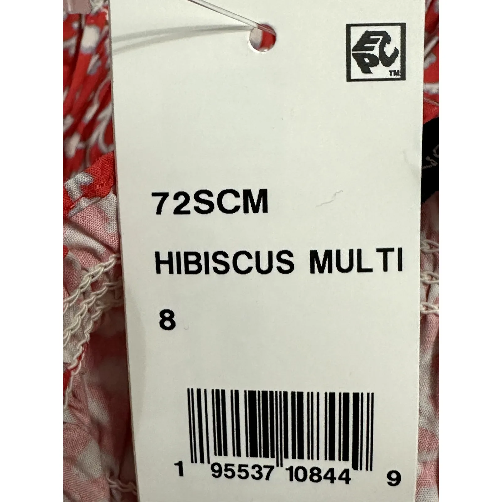 French Connection Smocked Sleeveless Crop Top 100% Cotton Square Neck Red 8 NWT - Image 8