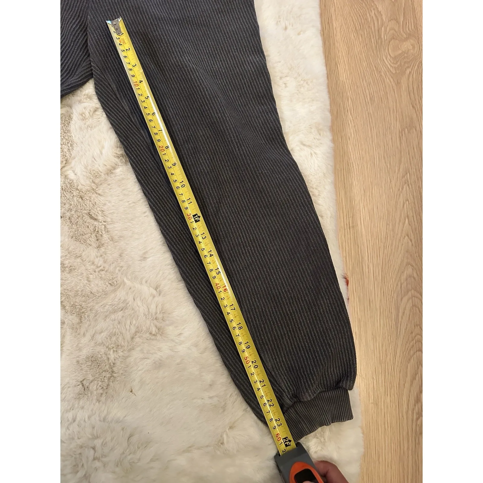 Aerie Charcoal Cargo Jogger Pants Pockets Drawstring Waist Women's Small Utility - Image 7