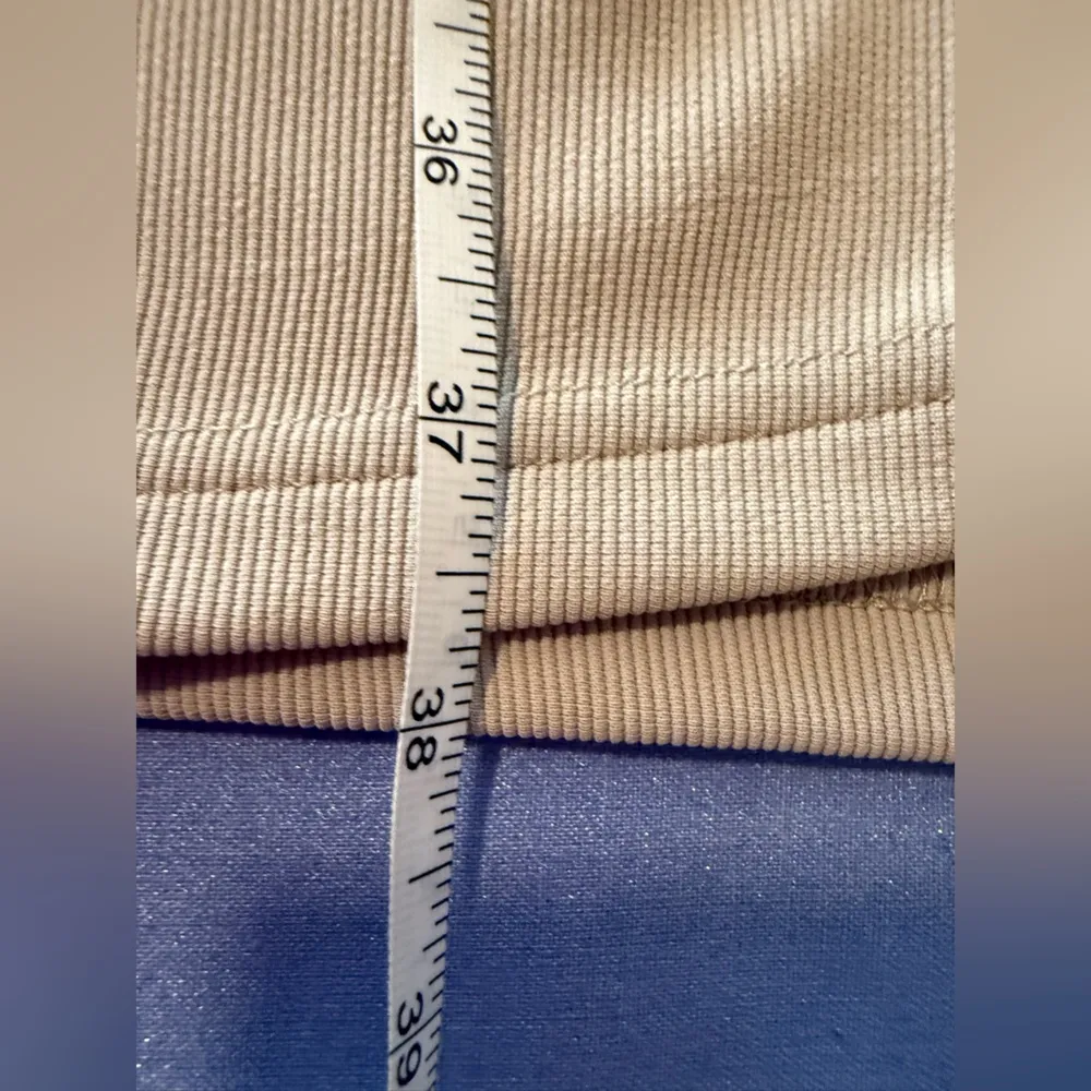 Move Theology Brown Pleated Wide Leg Pants for Casual Wear Tan Size L - Image 3