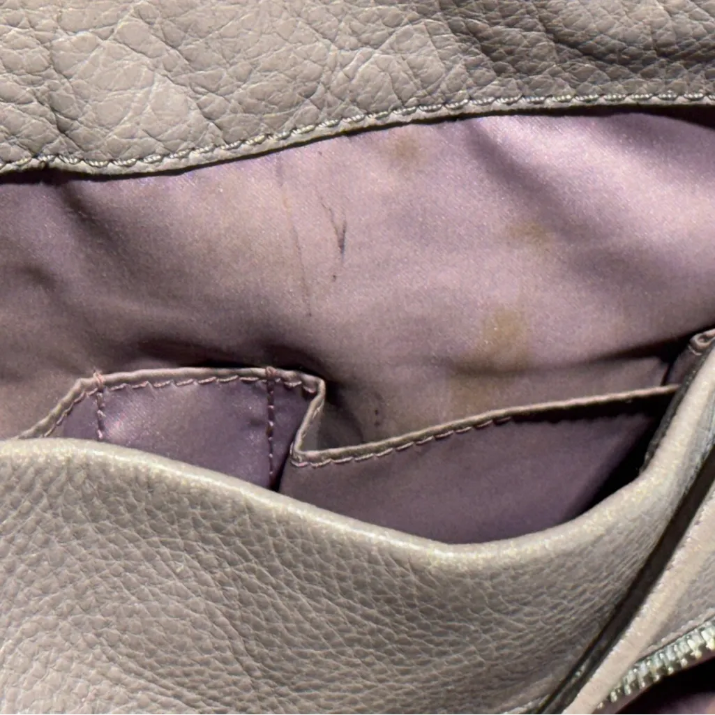 Authentic COACH F1376-26224 Pebbled Leather Hobo Shoulder Bag Dusty Lilac Taupe - Image 14