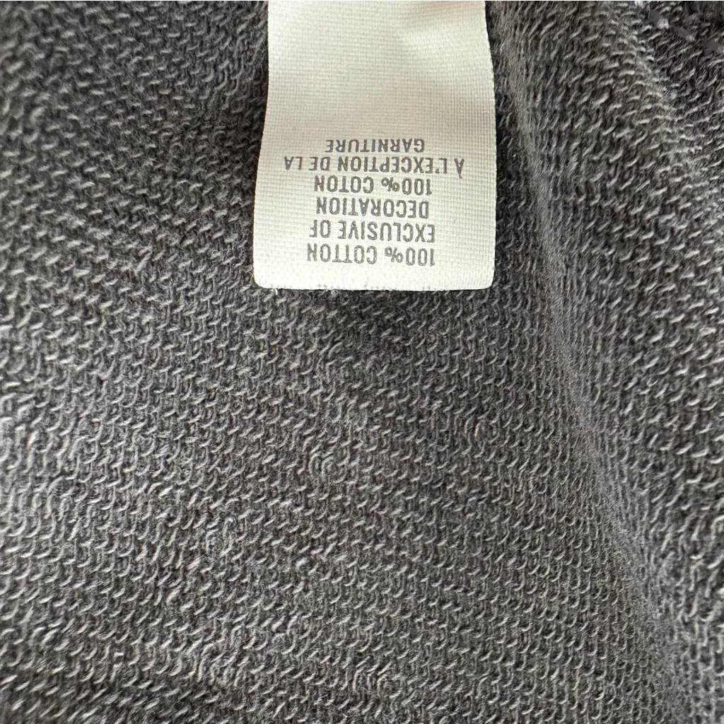 Aerie Charcoal Long Sleeve cotton raw edge sweatshirt L - Image 6