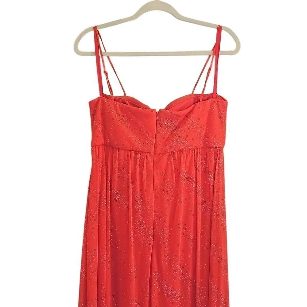 Newport News Prom dress with spaghetti straps, jewel embellished. Event gown. Si - Image 10