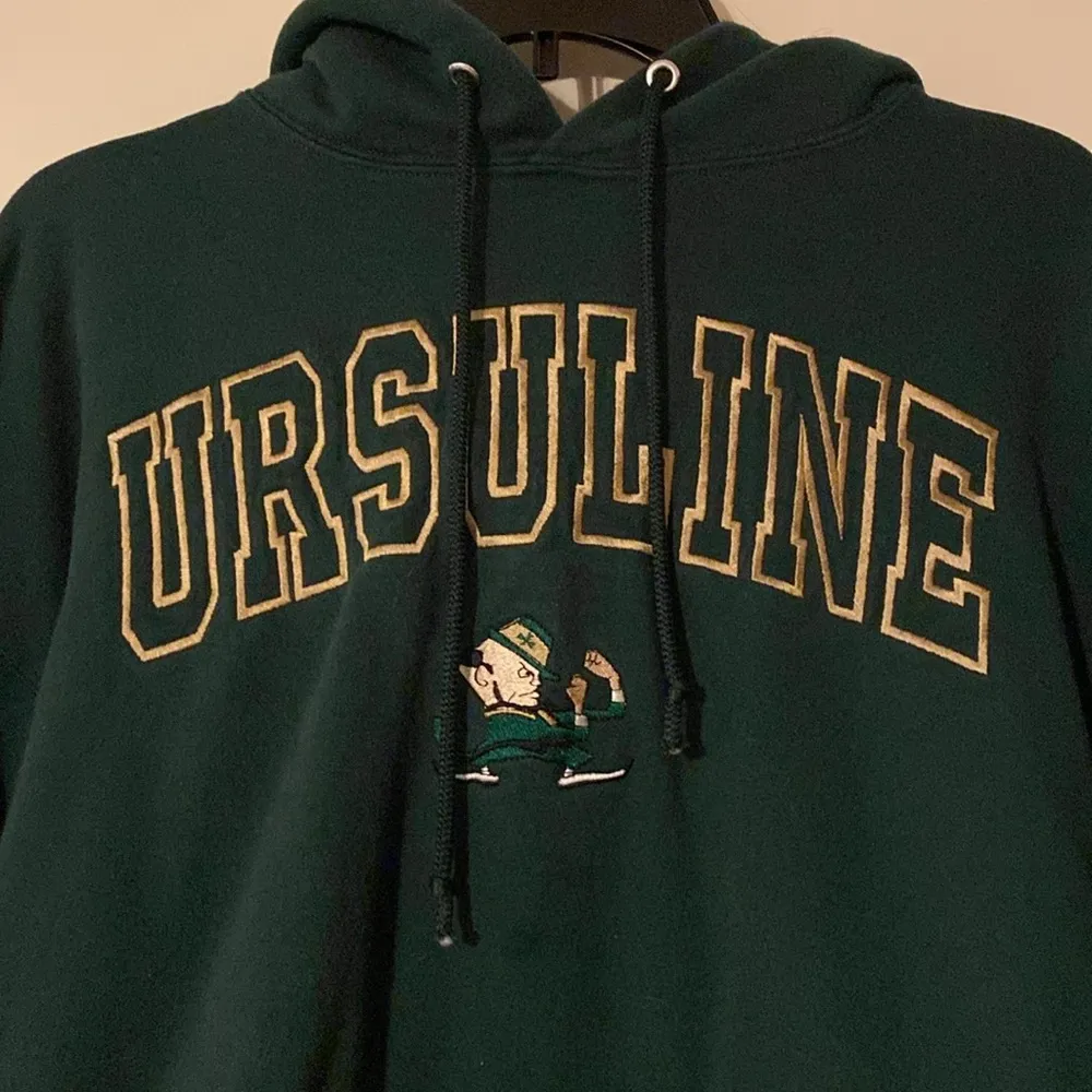Unisex Men’s women’s Ursuline fighting Irish Green Hoodie sweatshirt XL - Image 2