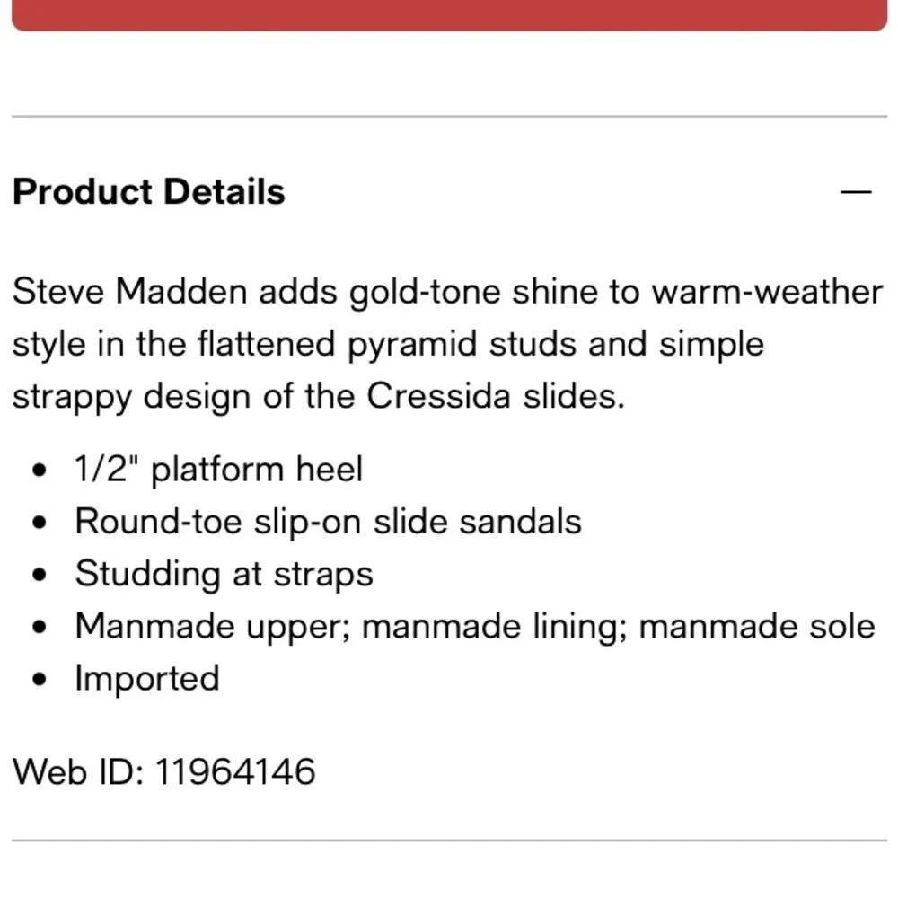 Steve Madden Brown & Gold Cressida Slip On Flat Sandals 6.5 - Image 9