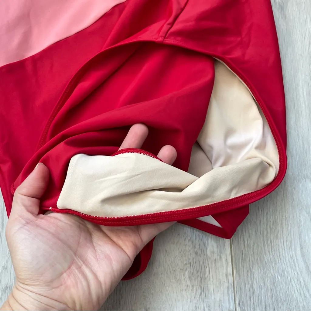 Summersalt Colorblock Swimsuit gulf keyhole one piece womens Pink Red (size 12) - Image 7