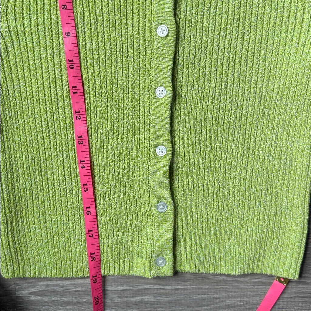 Apparis Brittney Ribbed Cardigan Green Size M - Image 12