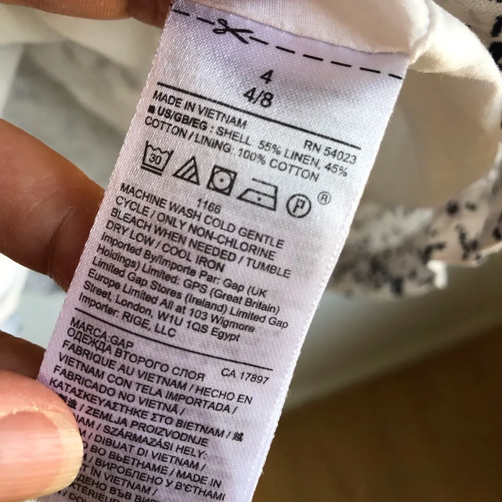 Gap Apron Sun Dress size 4 floral boho country western autumn fall milkmaid - Image 10